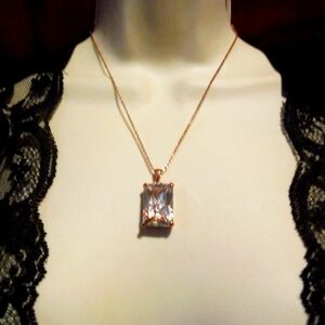 Nolan Miller Glamour Collection Large Cubic Zirconia Flower Necklace Pendant